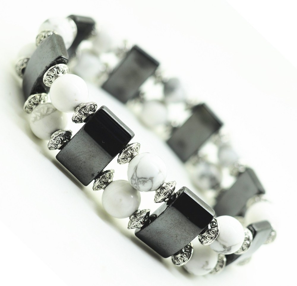 8MM Stone Round Beads Hematite Spacer Beads Stretch Bracelet No Mangeitc  Power Balance