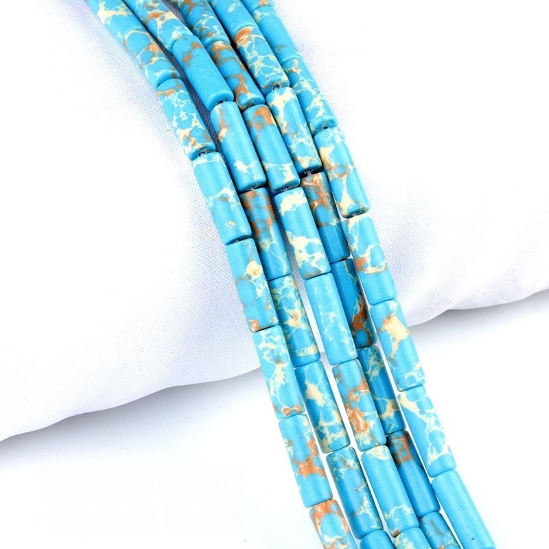 4x13MM Tube Cylinder Stone Beads for Making Jewelry