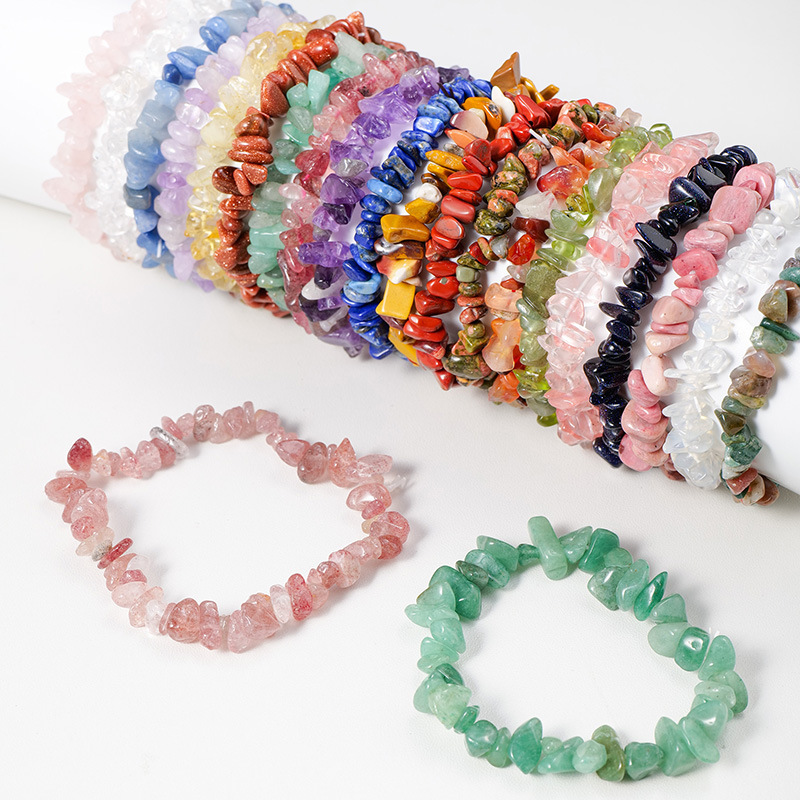 Irregular Chips Gemstone Beads Stretch Bracelets