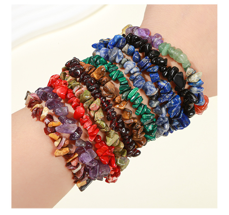 Irregular Chips Gemstone Beads Stretch Bracelets