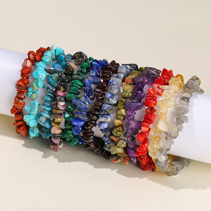 Irregular Chips Gemstone Beads Stretch Bracelets