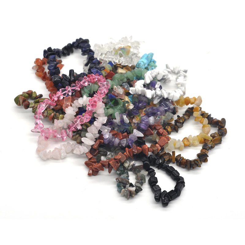 Irregular Chips Gemstone Beads Stretch Bracelets