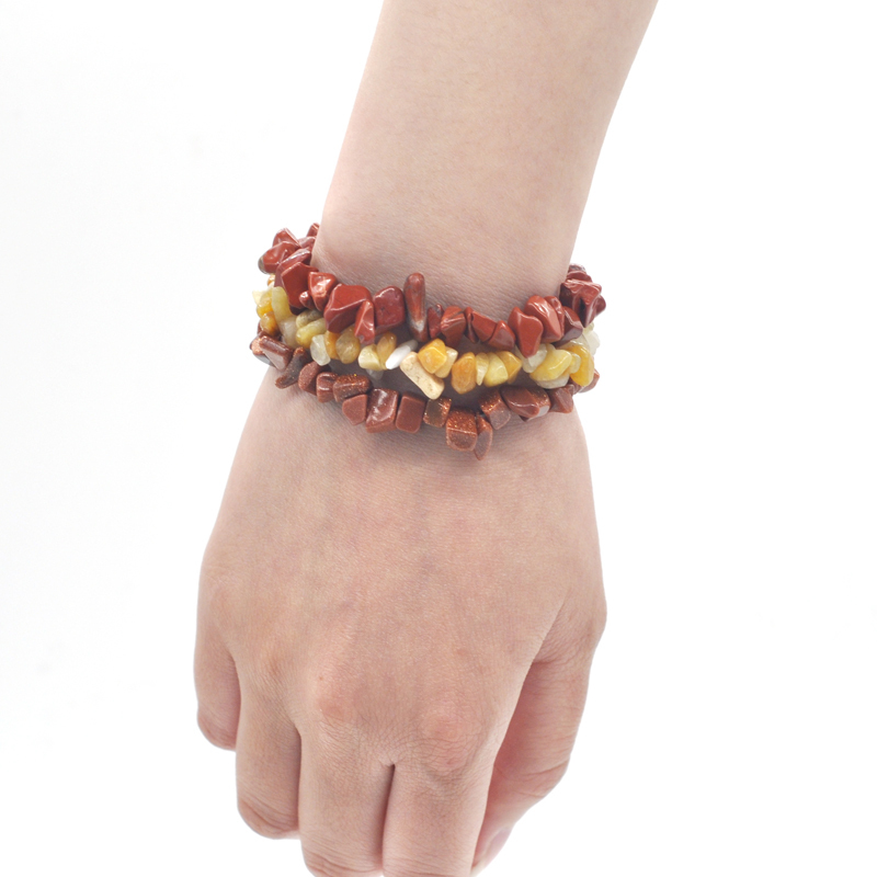 Irregular Chips Gemstone Beads Stretch Bracelets