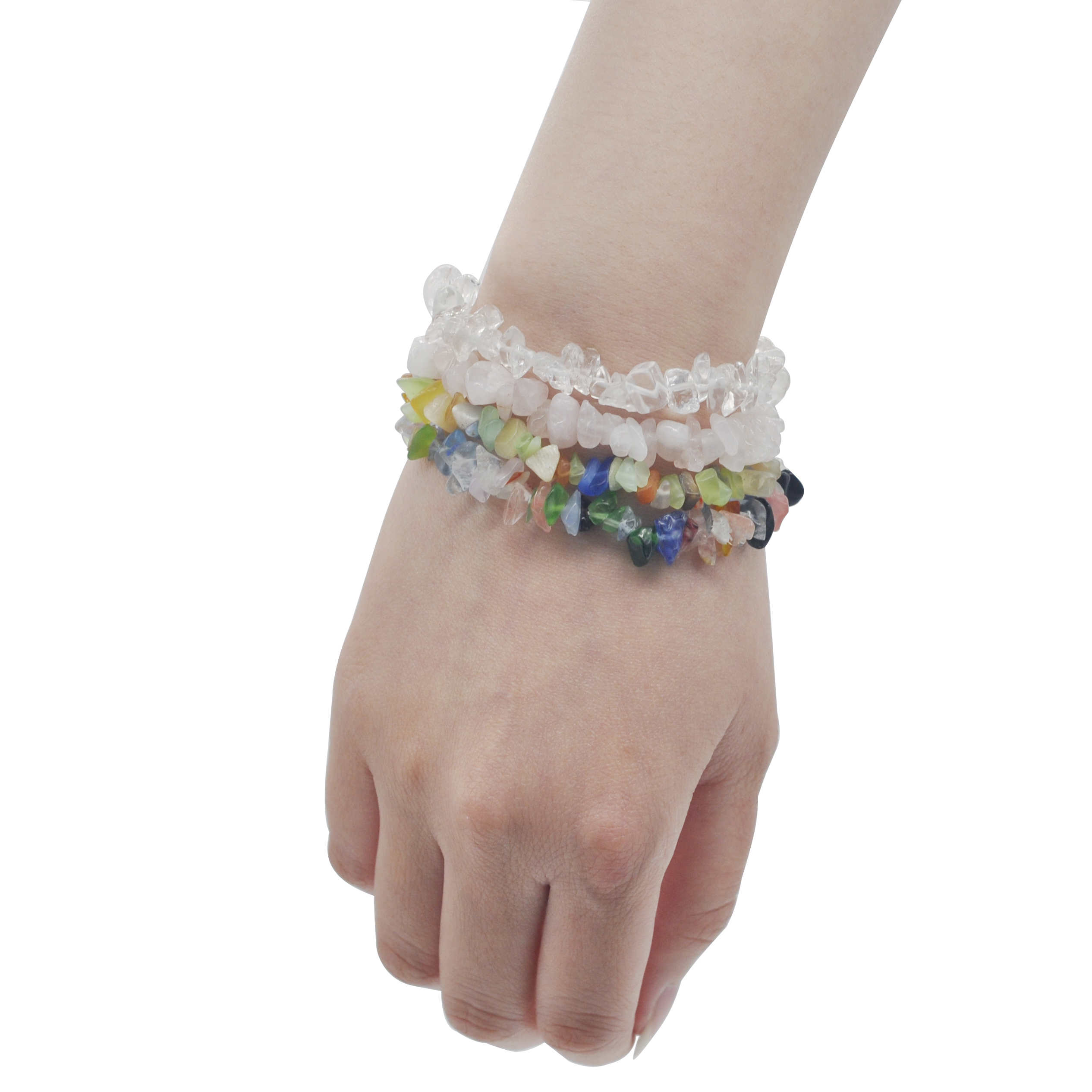 Irregular Chips Gemstone Beads Stretch Bracelets