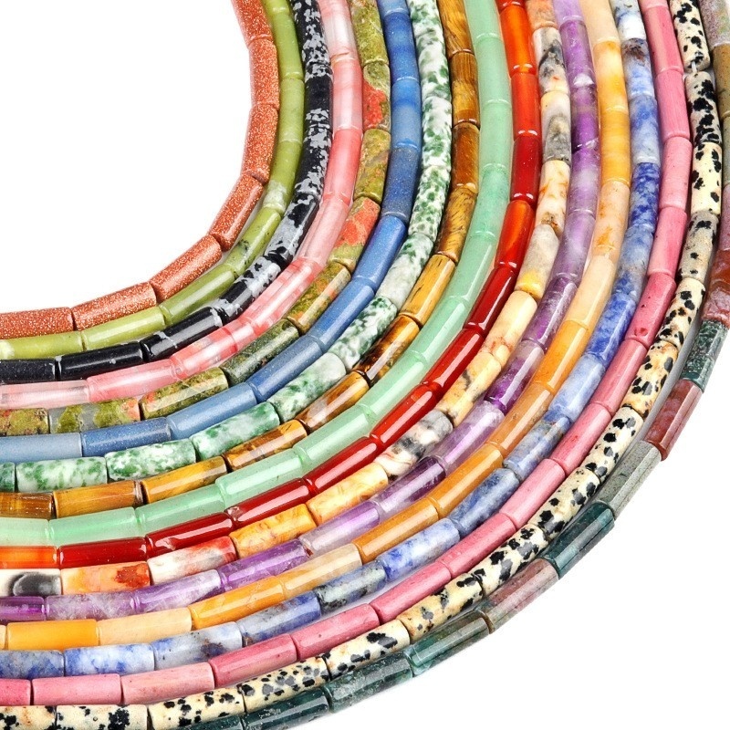 4x13MM Tube Cylinder Stone Beads for making jewelry