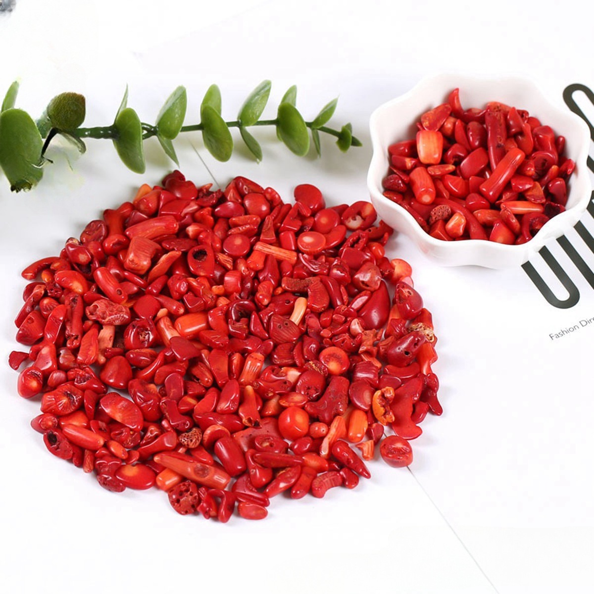 Chip Red Coral Beads for Home Decoration & Decor Making Jewelry 100Gram