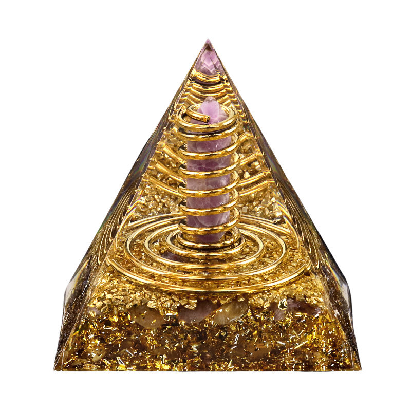 Gemstone 60MM Pyramid Ornament for Home Decor