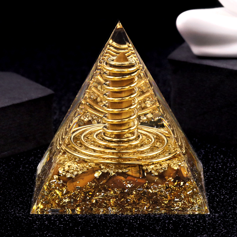 Gemstone 60MM Pyramid Ornament for Home Decor