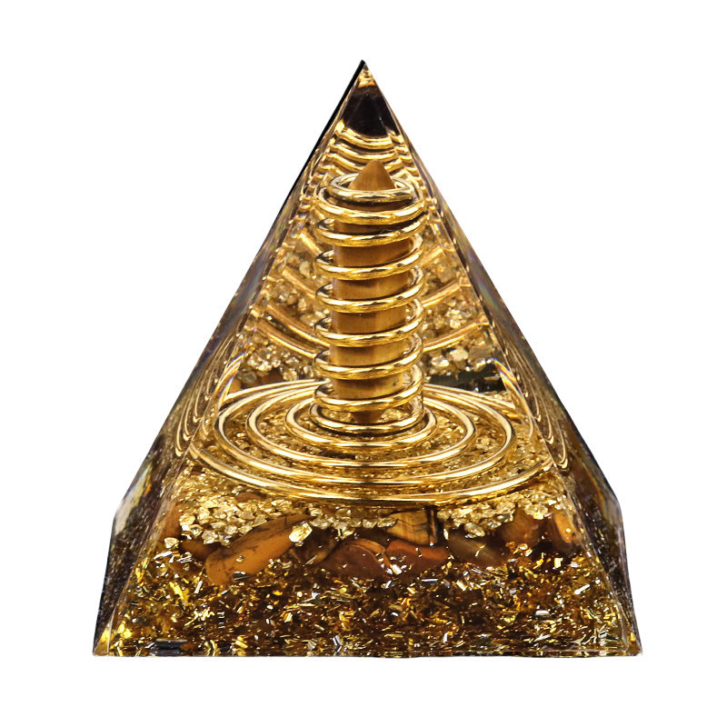 Gemstone 60MM Pyramid Ornament for Home Decor