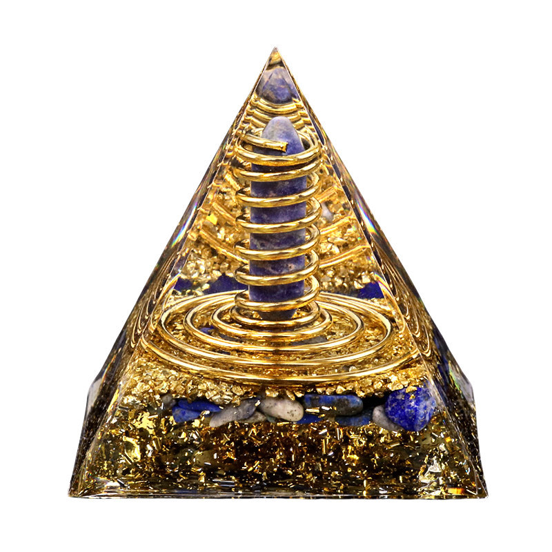 Gemstone Hexagonal Prism  60MM Pyramid Ornament for Home Decor