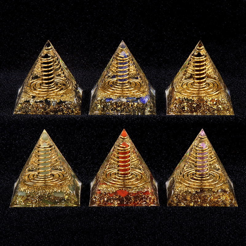 Gemstone 60MM Pyramid Ornament for Home Decor