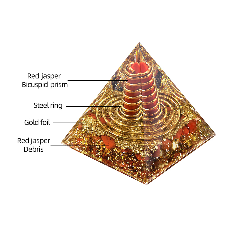 Gemstone 60MM Pyramid Ornament for Home Decor