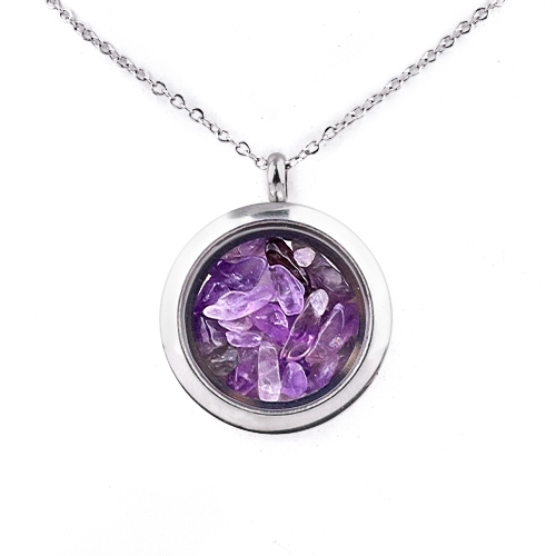 Stainless Steel Living Memory Floating Locket Chamrs Gemstone Pendant for Making Jewelry