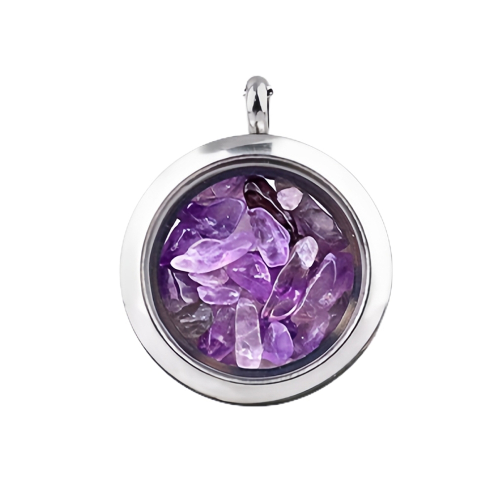 Stainless Steel Living Memory Floating Locket Chamrs Gemstone Pendant for Making Jewelry