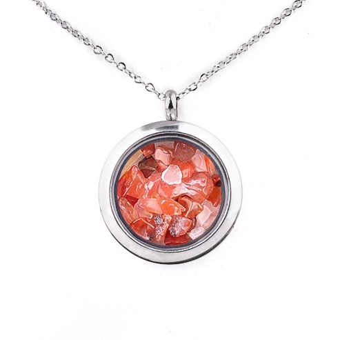 Stainless Steel Living Memory Floating Locket Chamrs Gemstone Pendant for Making Jewelry