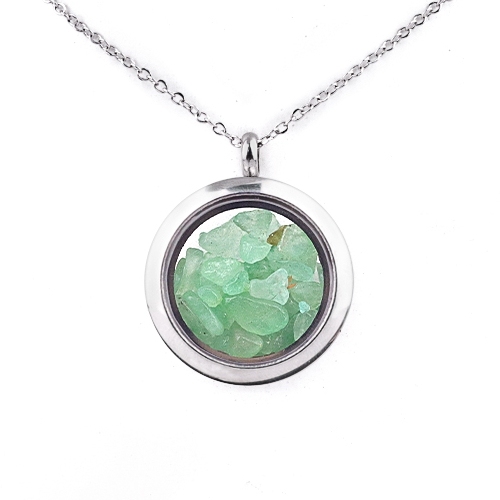 Stainless Steel Living Memory Floating Locket Chamrs Gemstone Pendant for Making Jewelry