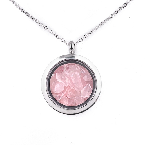 Stainless Steel Living Memory Floating Locket Chamrs Gemstone Pendant for Making Jewelry