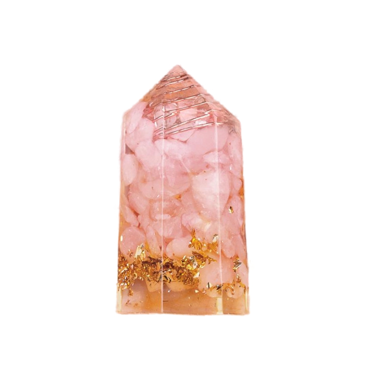Amethyst Chip Stone Resin Hexagonal Prism Ornament for Home Decor Approx 25X50MM