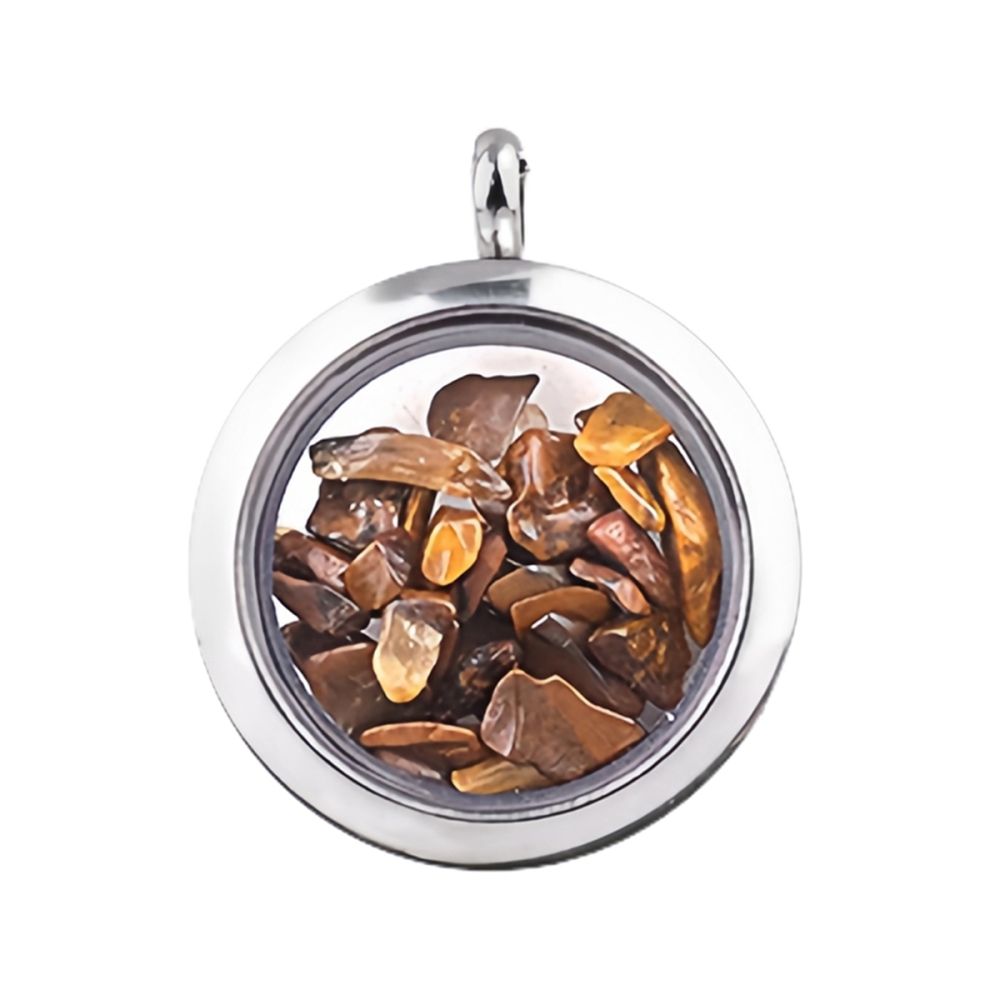 Stainless Steel Living Memory Floating Locket Chamrs Gemstone Pendant for Making Jewelry