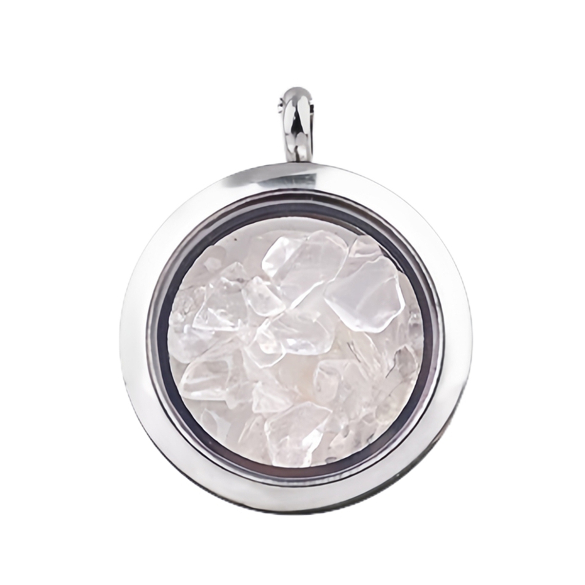 Stainless Steel Living Memory Floating Locket Chamrs Gemstone Pendant for Making Jewelry