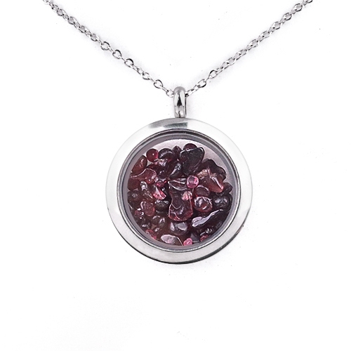 Stainless Steel Living Memory Floating Locket Chamrs Gemstone Pendant for Making Jewelry