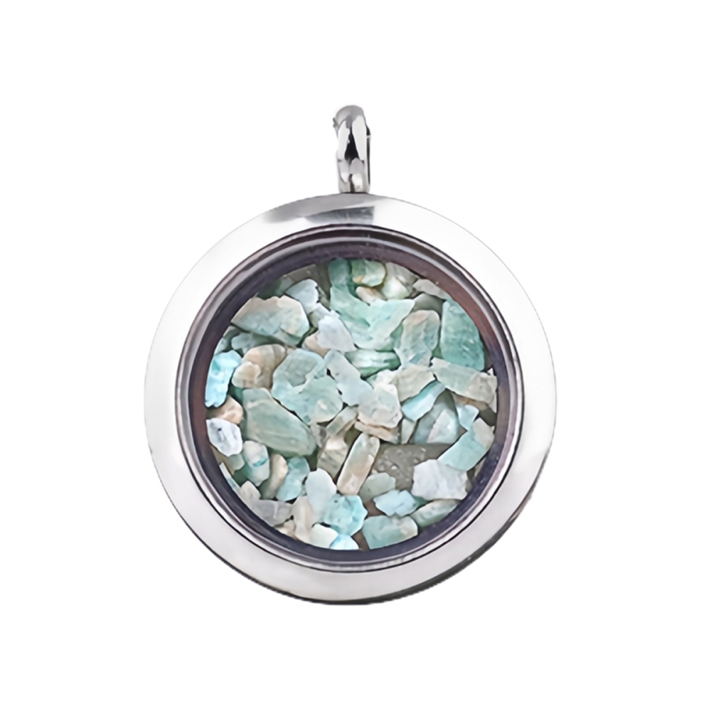 Stainless Steel Living Memory Floating Locket Chamrs Gemstone Pendant for Making Jewelry