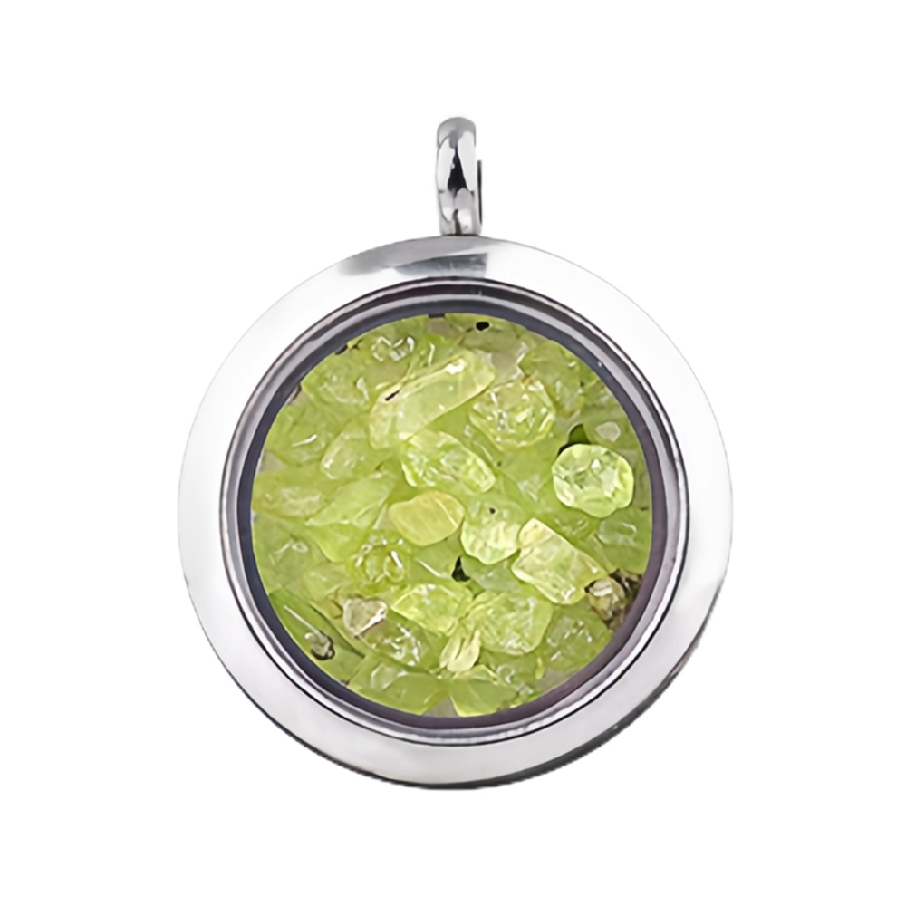 Stainless Steel Living Memory Floating Locket Chamrs Gemstone Pendant for Making Jewelry