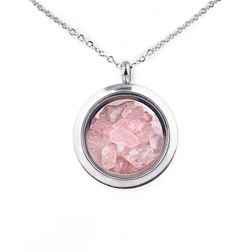 Stainless Steel Living Memory Floating Locket Chamrs Gemstone Pendant for Making Jewelry