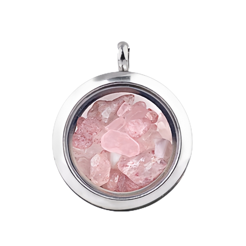 Stainless Steel Living Memory Floating Locket Chamrs Gemstone Pendant for Making Jewelry