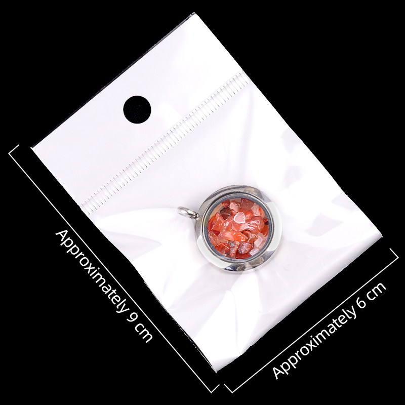 Raw Clear Crystal Stainless Steel Living Memory Floating Locket Chamrs Gemstone Pendant Necklace