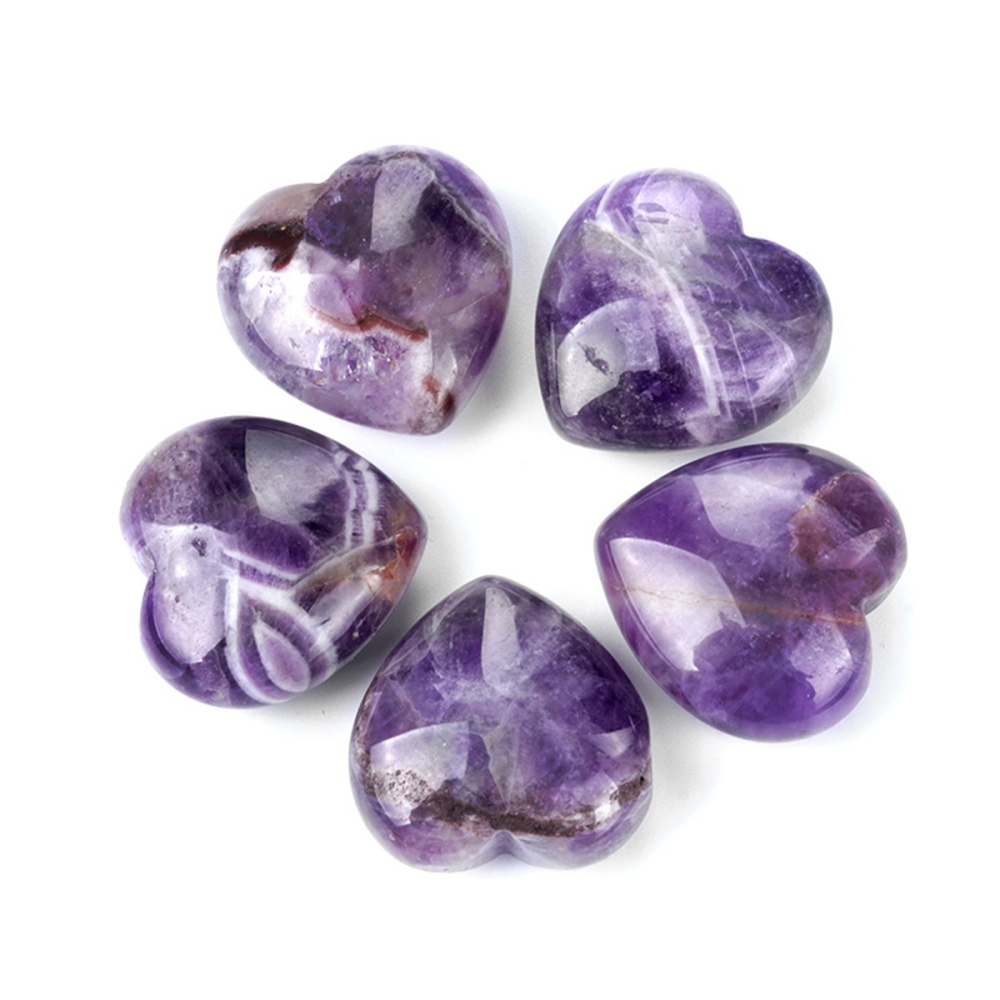 30mm Love Heart Gemstone for Home Decor  Handmade Craved Healing Chakra Crystal Pendant NO Hole
