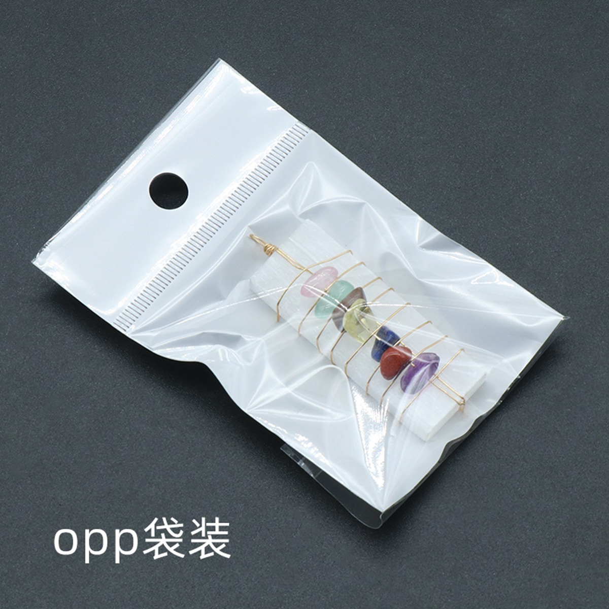 Fashionable White Selenite Crystal Stone Gold-Plated Wire Wrapped 7 Chakra Natural Stone Classic Pendant for Party Gifts