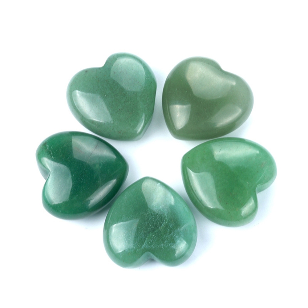 30mm Love Heart Gemstone for Home Decor  Handmade Craved Healing Chakra Crystal Pendant NO Hole