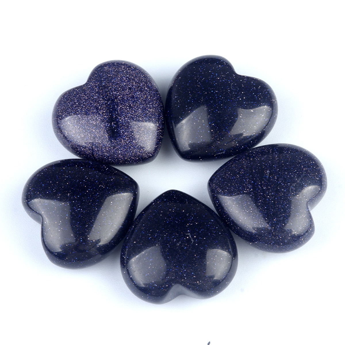 30mm Love Heart Gemstone for Home Decor  Handmade Craved Healing Chakra Crystal Pendant NO Hole