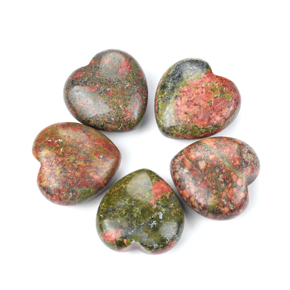 30mm Love Heart Gemstone for Home Decor  Handmade Craved Healing Chakra Crystal Pendant NO Hole