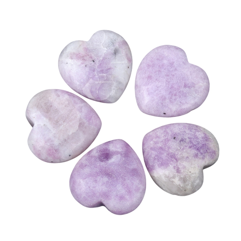 Amethyst 30mm Love Heart Gemstone for Home Decor  Handmade Craved Healing Chakra Crystal Pendant NO Hole