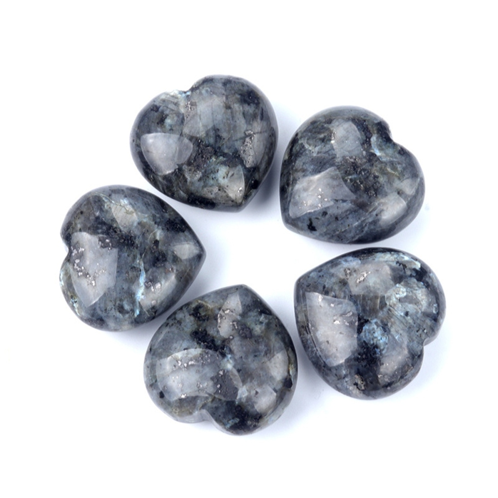 30mm Love Heart Gemstone for Home Decor  Handmade Craved Healing Chakra Crystal Pendant NO Hole