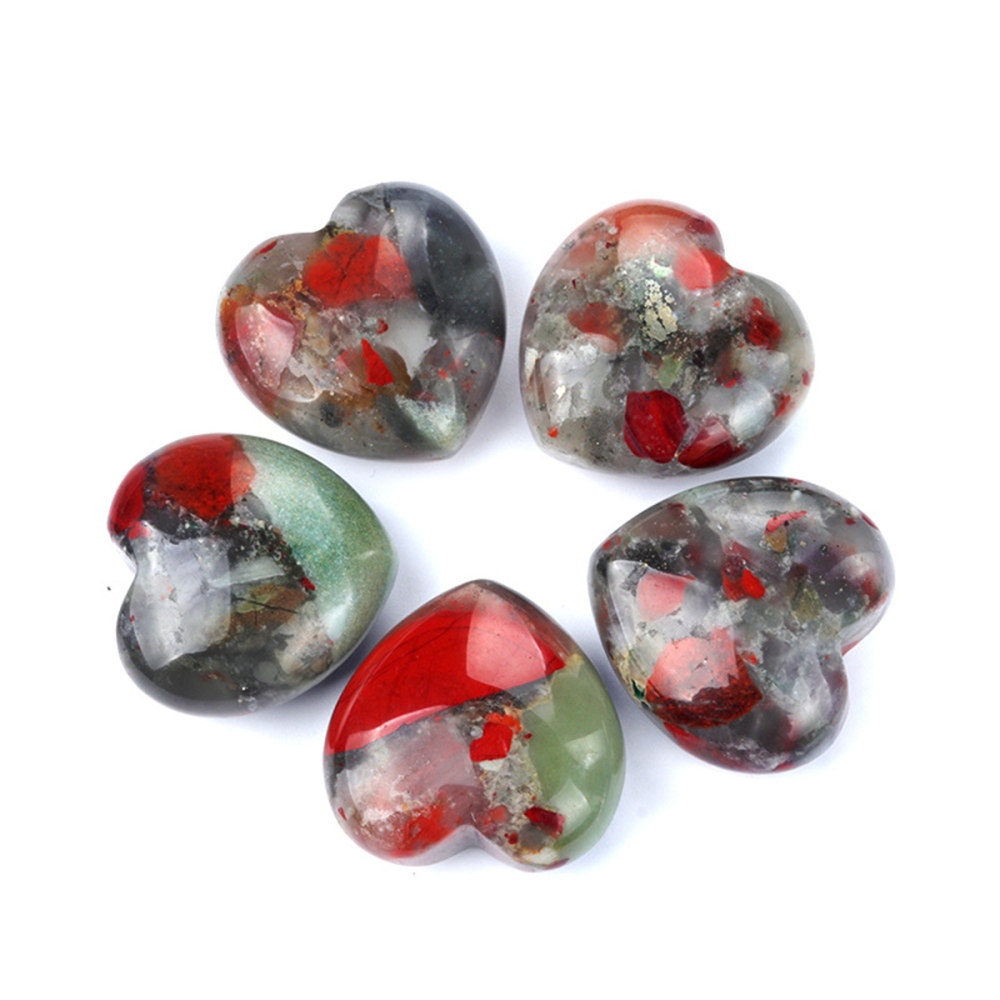 30mm Love Heart Gemstone for Home Decor  Handmade Craved Healing Chakra Crystal Pendant NO Hole