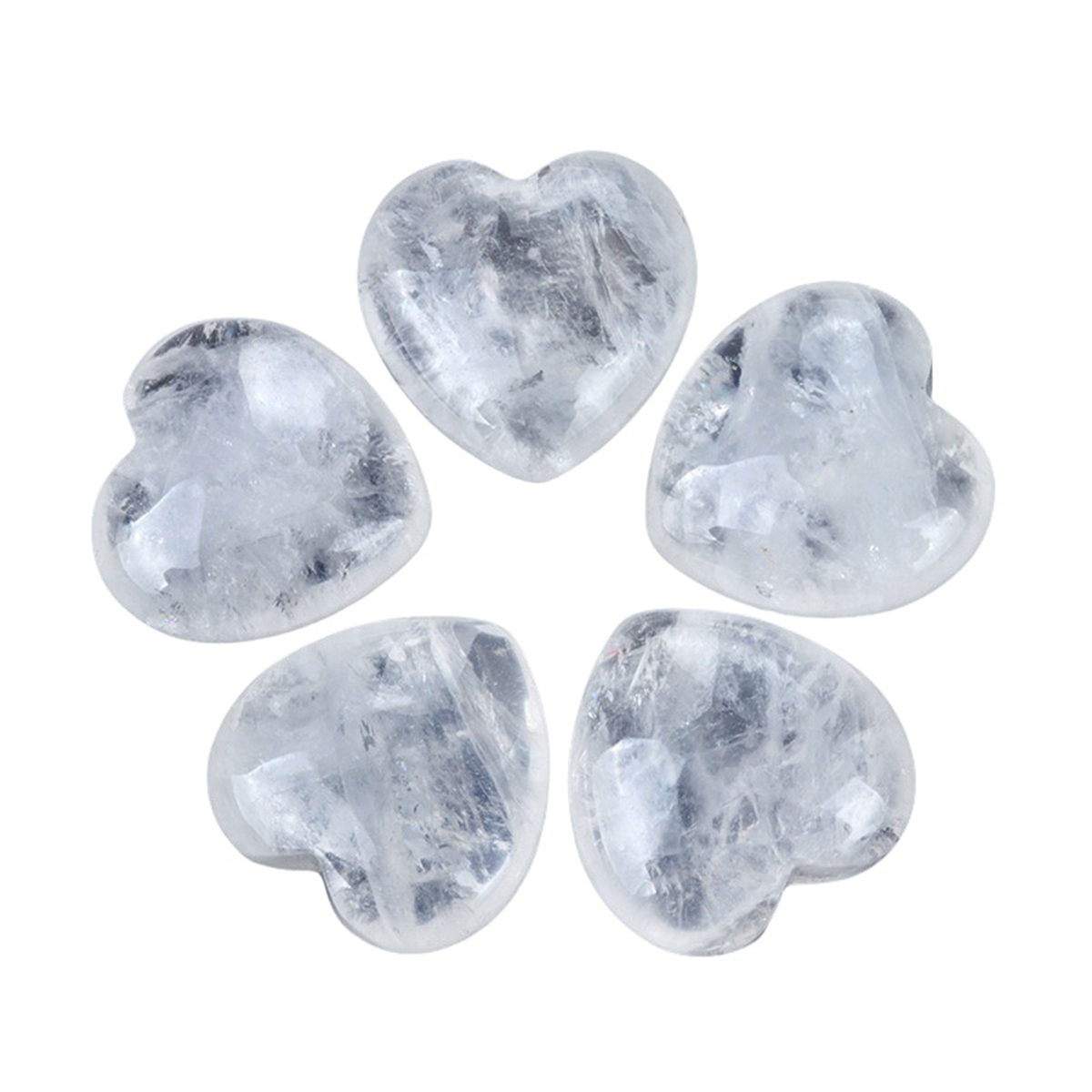 Blue Sandstone 30mm Love Heart Gemstone for Home Decor  Handmade Craved Healing Chakra Crystal Pendant NO Hole