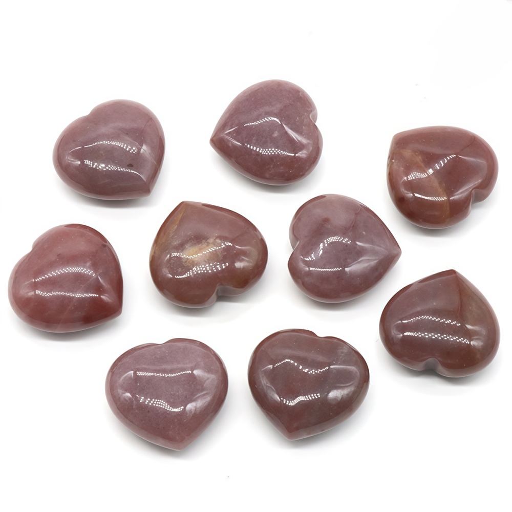30mm Love Heart Gemstone for Home Decor  Handmade Craved Healing Chakra Crystal Pendant NO Hole