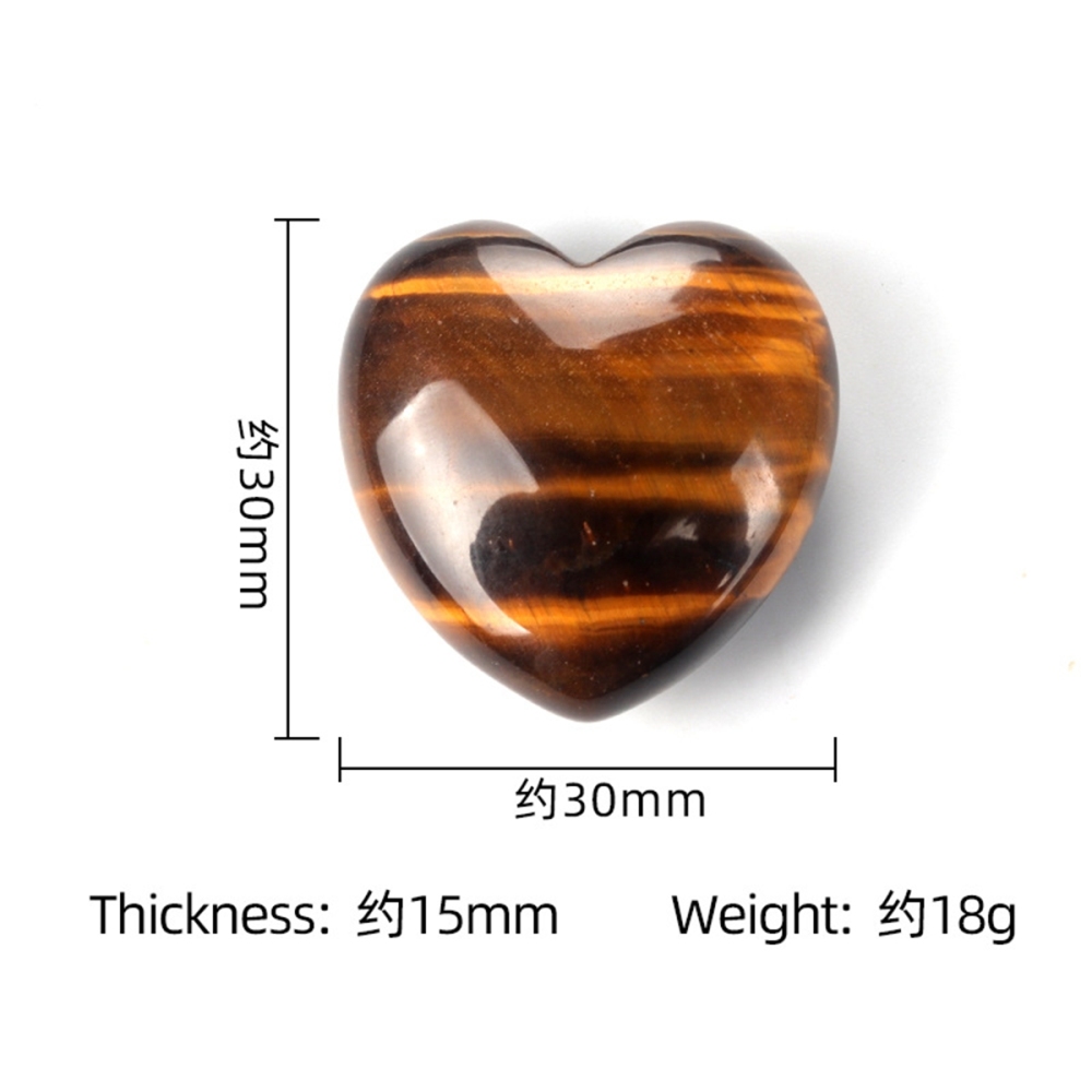30mm Love Heart Gemstone for Home Decor  Handmade Craved Healing Chakra Crystal Pendant NO Hole