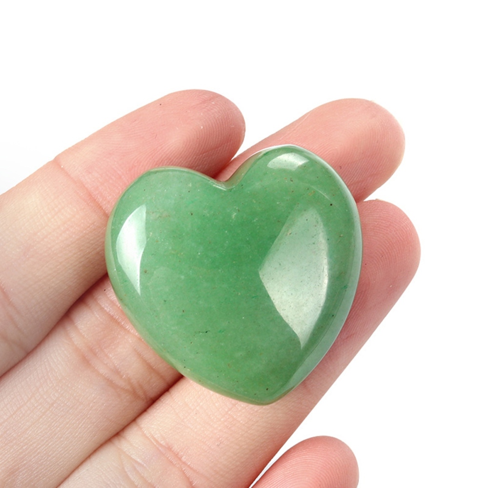 30mm Love Heart Gemstone for Home Decor  Handmade Craved Healing Chakra Crystal Pendant NO Hole