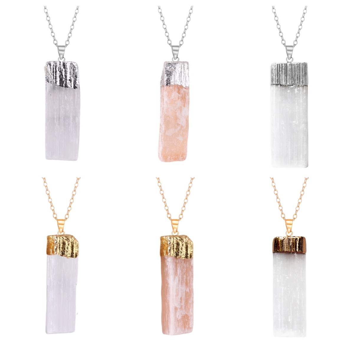 Natural Rectangle Selenite Crystal Gypsum Healing Stone Tower Strip Multiple Sizes for Home Office & Party Decor Gift for Children -Approx 80-100MM Long