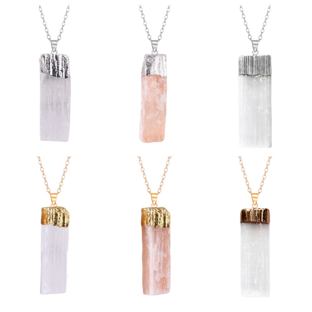 Natural Rectangle Selenite Crystal Gypsum Healing Stone Tower Strip Multiple Sizes for Home Office & Party Decor Gift for Children -Approx 80-100MM Long