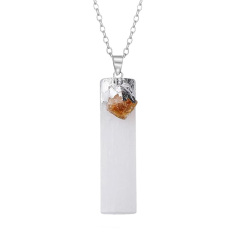Silver Ctrine+White Selenite Crystal