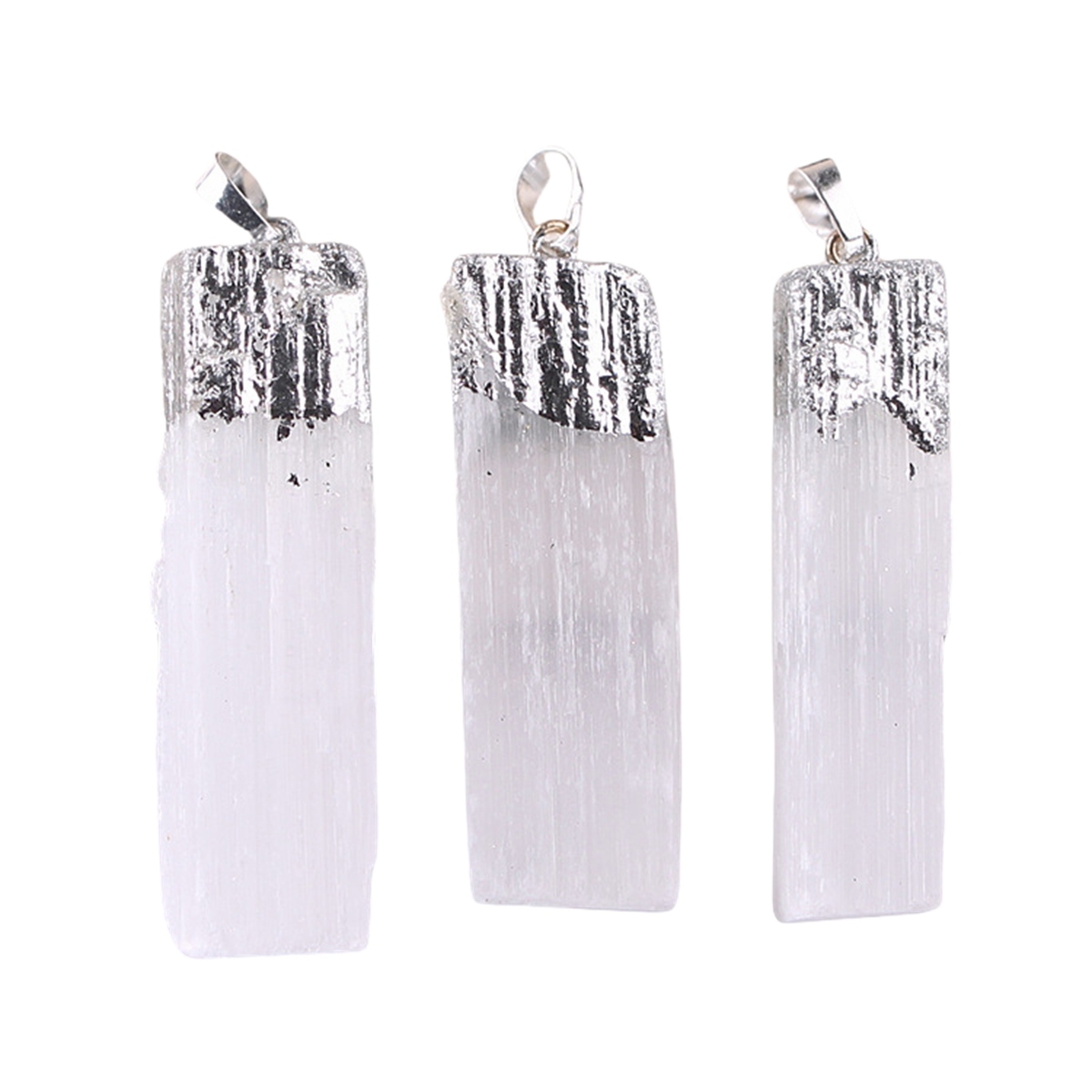 Natural Rectangle Selenite Crystal Gypsum Healing Stone Tower Strip Multiple Sizes for Home Office & Party Decor Gift for Children -Approx 80-100MM Long