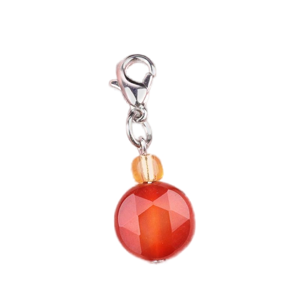 10MM Faceted Disc Beads Lobster Clasp Stone Pendant Charms #SP1895S For Making Jewelry