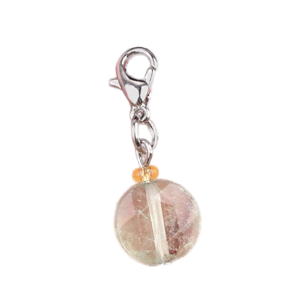 10MM Faceted Disc Beads Lobster Clasp Stone Pendant Charms #SP1895S For Making Jewelry