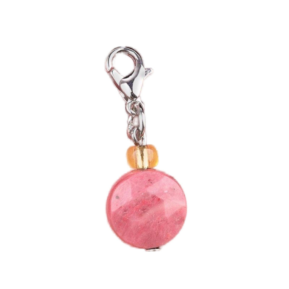 10MM Faceted Disc Beads Lobster Clasp Stone Pendant Charms #SP1895S For Making Jewelry