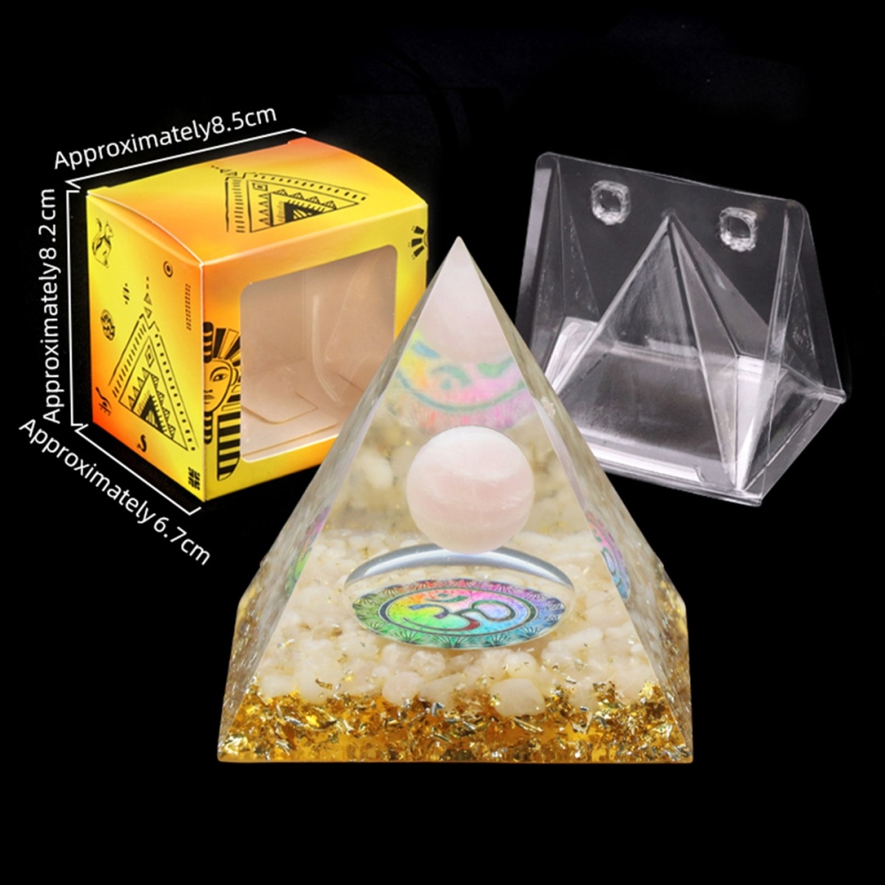 Raw Gemstone Pyramid Ornament for Home Decor with Gift Box Packing 50mm/60mm  #SP1728